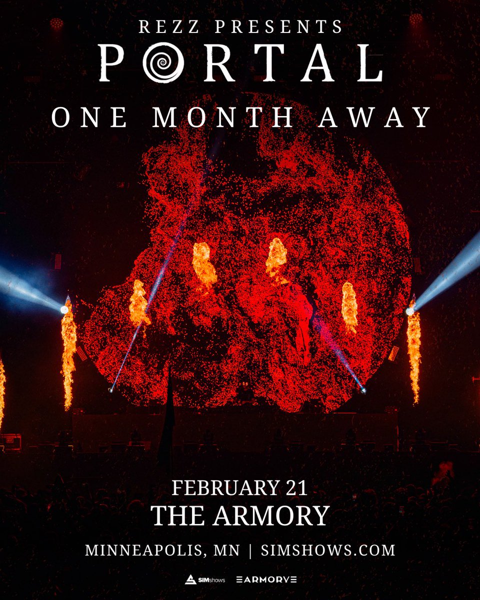SIMshows's tweet photo. ‼️𝚁𝙴𝚉𝚉 𝙶𝙸𝚅𝙴𝙰𝚆𝙰𝚈‼️
In one month, @OfficialRezz brings the Portal to the @ArmoryMn 😵‍💫

Here’s how you can enter to win a pair of tickets to see Space Mom on February 21st:

- 𝙵𝙾𝙻𝙻𝙾𝚆 @simshows
- 𝙻𝙸𝙺𝙴 this
- 𝚁𝙴𝙿𝙾𝚂𝚃 this

🎟️ https://t.co/MXLFw2zmAT https://t.co/9QC9sxlOIJ