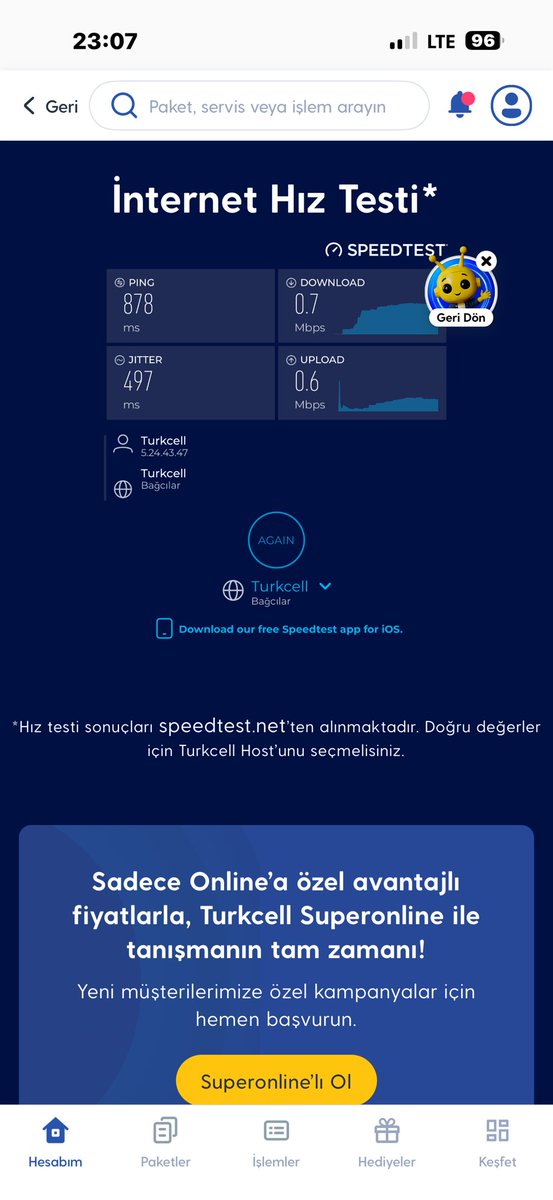 kysrnchn's tweet photo. @Turkcell Yıl 2026 
İçler Acısı İstanbul Çekmeköy SultanÇifltliği mahalesinde Elektrik kesilince cep telefonları çekmiyor.buda Turkcellin kendi uygulamaısndan alınan Görüntü 
Sözde 5G diyorlar ama müşterileri iyi söğüşlüyorlar bunlara nasıl çözüm bulacaksınız https://t.co/bUzUkKRQTy