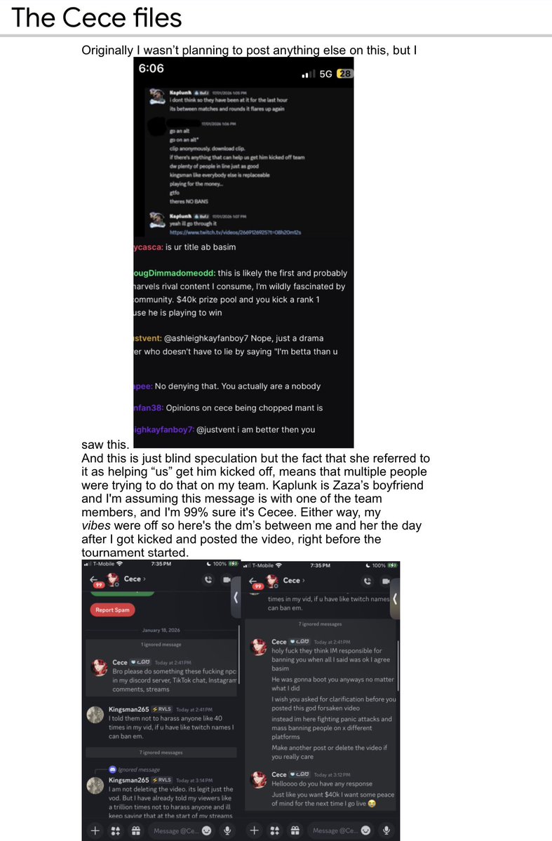 Awk20000's tweet image. Kingsman joined Twitter to drop his DMs with Cece

“Here’s the dm’s between me and her the day after I got kicked and posted video, right before the tournament started”