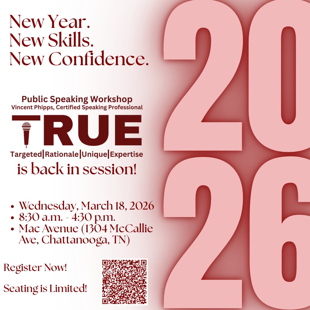 VincentPhipps's tweet photo. It’s that time of year again — the TRUE Public Speaking Workshop is officially back in session on March 18th, 2026 at Mac Avenue.
Registration is now open. Secure your spot today.
Register here: https://t.co/Xe2volBHMR or https://t.co/ZZApLOpwJw - Search "Vincent Phipps" https://t.co/KOXeDErSZH