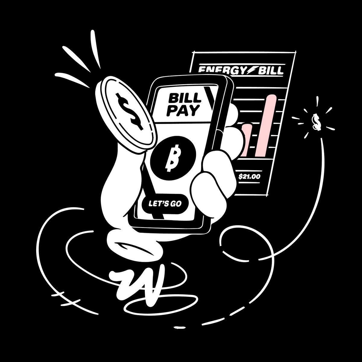Pay your bills with Strike: in dollars or Bitcoin. In a dual-money world,  you save hard money and need to spend in fiat currency. Strike is your  account that lets you spend
