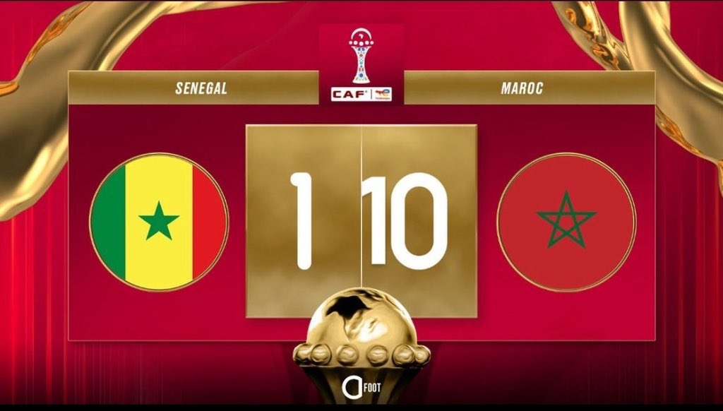 But de "La CAF justifie cette récompense par « la maîtrise tactique affichée par le Maroc 🇲🇦 tout au long du tournoi et son parcours solide. »"🥹 Les Sénégalais sont à terre 😭🏆