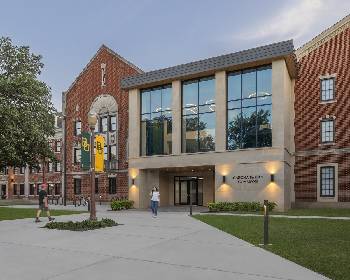 wadegriffith's tweet photo. The Memorial &amp; Alexander Halls renovation at @Baylor  University in Waco, Texas, was designed by @KirkseyNews :
https://t.co/H5zyep7OqJ https://t.co/F4MMOZoA1h