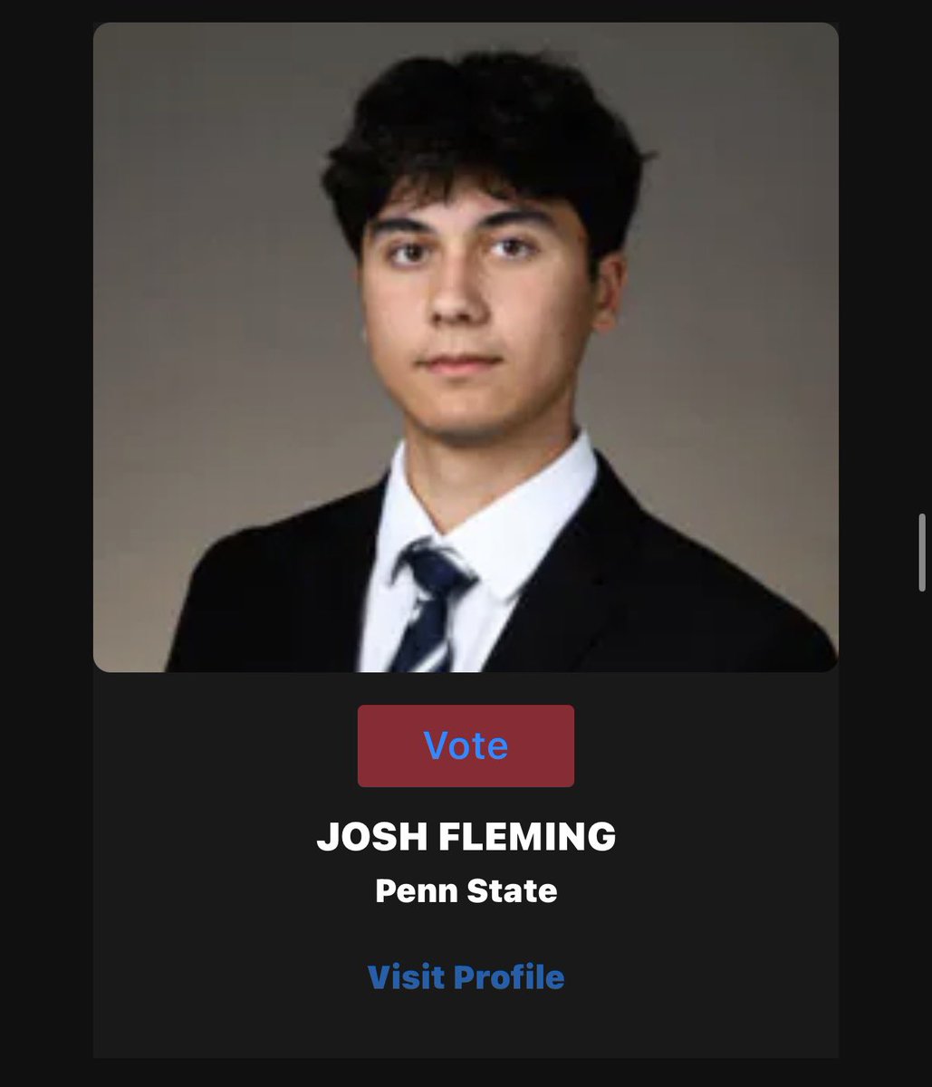 Josh_Bartosik's tweet image. NEWS: @PennStateMHKY forward Gavin McKenna and goaltender Josh Fleming have been nominated for the 2026 @HobeyBakerAward

McKenna this season:
- 20 GP
- 6G
- 18A
- 24 PTS

Fleming this season:
- 7-3-0 record 
- 1.82 GAA
- .943 SV%
- 2 Shutouts