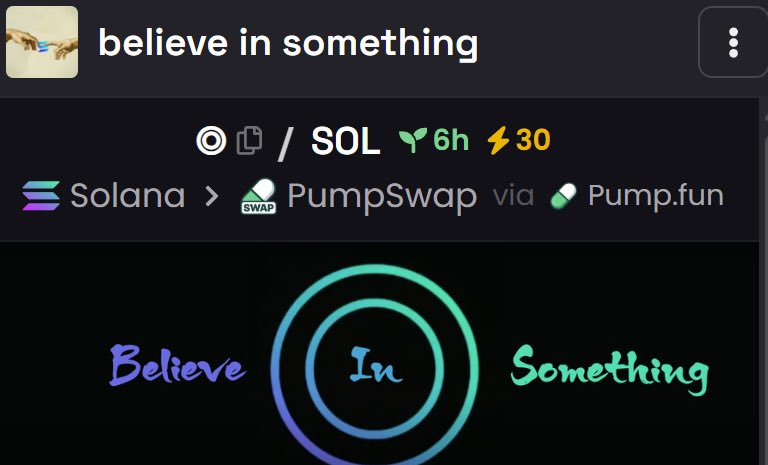 APumpfunDev's tweet image. I believe I can fly.
I believe our token can touch the sky.

Believe In Something!