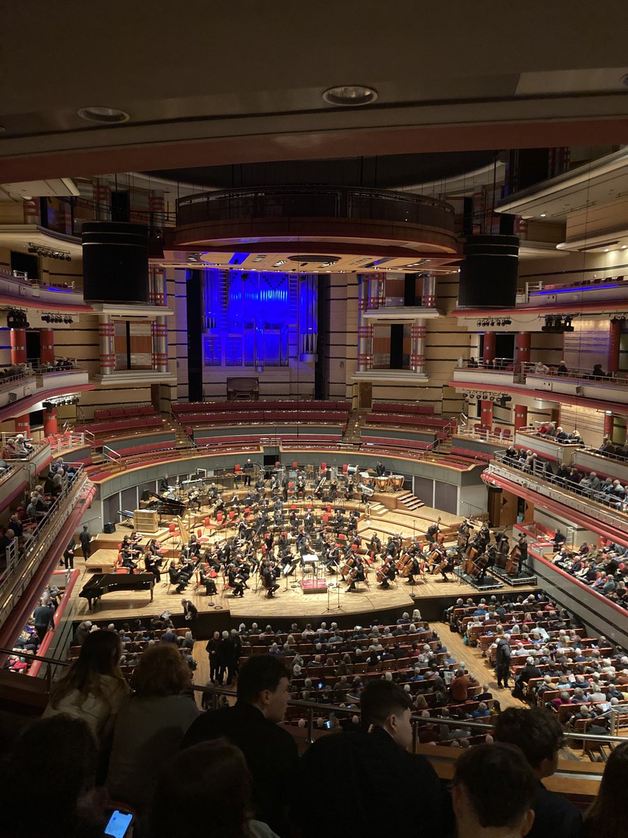 V much enjoying my first concert at Birmingham Symphony Hall. Much bigger than I remember from David Cameron speech? Never noticed Rhapsody in Blue included a banjo before!