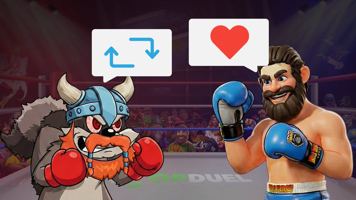 op_duel's tweet image. CHOOSE YOUR FIGHTER &amp;amp; TAKE HOME $100! 🥊

The winner will be drawn exclusively from the button with the highest number—must be following @op_duel.

🔁 RT = Team Bandit | ❤️ LIKE = Team Bass