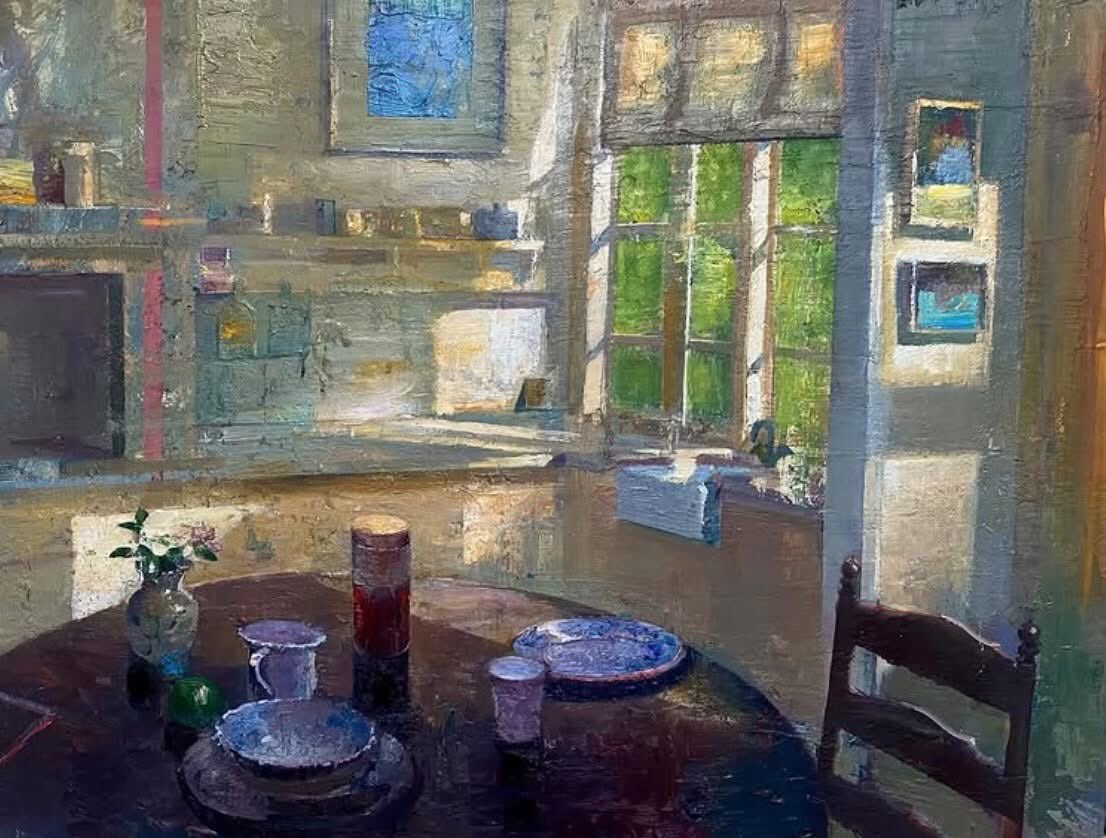 Simeon Nijenhuis (Dutch, b.1969) 
"After Breakfast," 2026 
Oil on panel 
39 x 51 cm