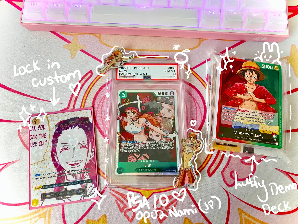 🎊10k Giveaway!!🎊

1 winner will receive:
🩷x1 CYLTFI Custom
🩷x1 PSA 10 Graded Nami (Jp)
🩷x1 Luffy Demo Deck

to win:
🐰 rt and like
🐰 comment congrats on 10k
🐰 tag someone! 

Global Entry (Winner pays shipping) 
GL! and thank you for sticking around <3