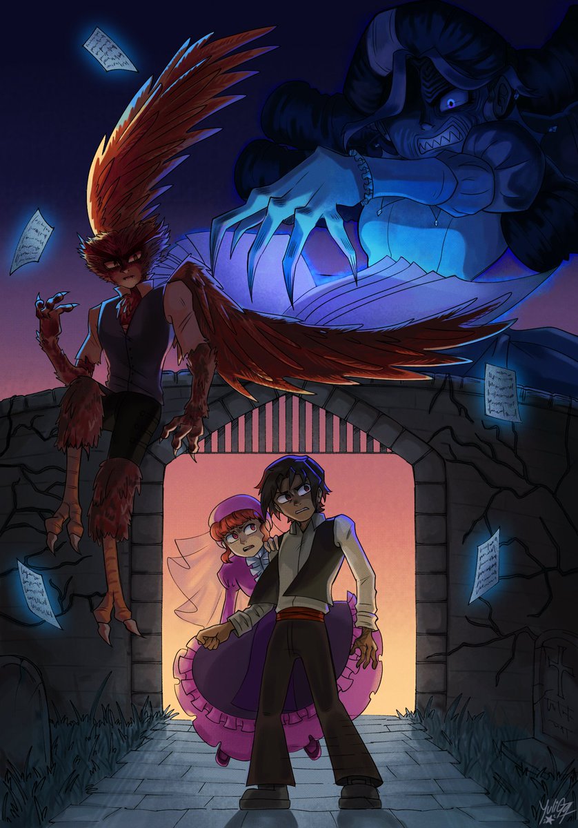 Mientras dibujaba esto me di cuenta que no tenía idea de dónde cabría el título, AYUDA jajsjajs
Seguiré dibujando más conceptos  del crossover mexicano definitivo de miedo 💀🫵💙
#Lasleyendas #SoyFrankelda #fanart