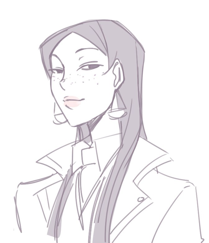 #aceattorney 

I'm crazy about this woman

I'm really looking forward to my friend's stream to learn more about her