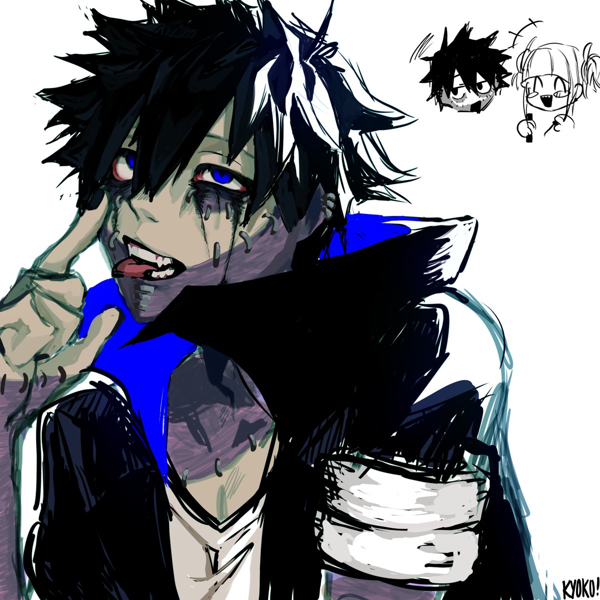 DazaiWillToLive's tweet image. Eyeliner dabi save me... save me eyeliner dabi....