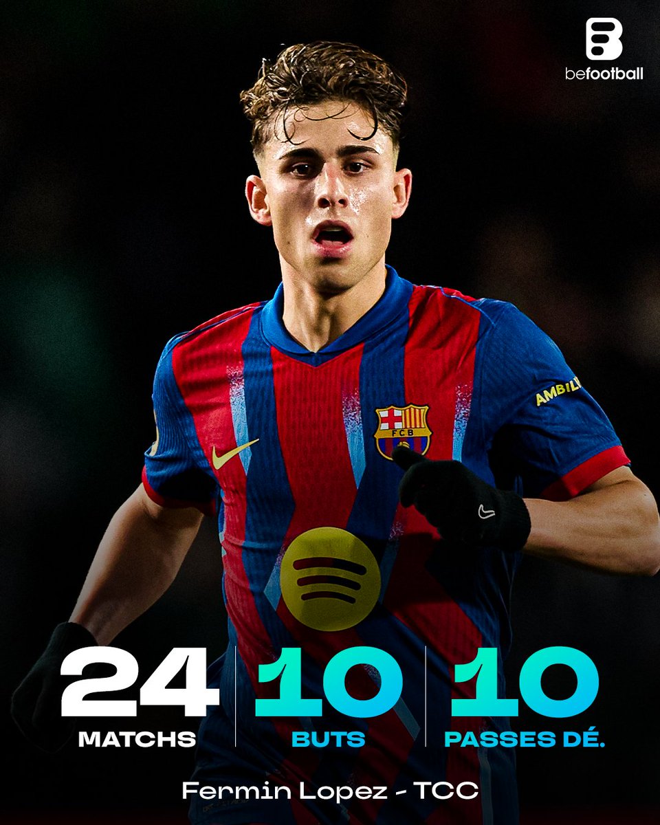 _BeFootball's tweet image. 🤯🤯 𝗙𝗘𝗥𝗠𝗜𝗡 𝗟𝗢𝗣𝗘𝗭 🇪🇸 𝗘𝗦𝗧 𝗘𝗡 𝗧𝗥𝗔𝗜𝗡 𝗗𝗘 𝗧𝗢𝗨𝗧 𝗖𝗔𝗦𝗦𝗘𝗥 𝗔𝗩𝗘𝗖 𝗟𝗘 𝗕𝗔𝗥𝗖̧𝗔 𝗖𝗘𝗧𝗧𝗘 𝗦𝗔𝗜𝗦𝗢𝗡 🧨💙❤️

𝟮𝟬 𝗚/𝗔 𝗗𝗔𝗡𝗦 𝗖𝗘𝗧 𝗘𝗫𝗘𝗥𝗖𝗜𝗖𝗘 𝟮𝟬𝟮𝟱/𝟮𝟲 🪄