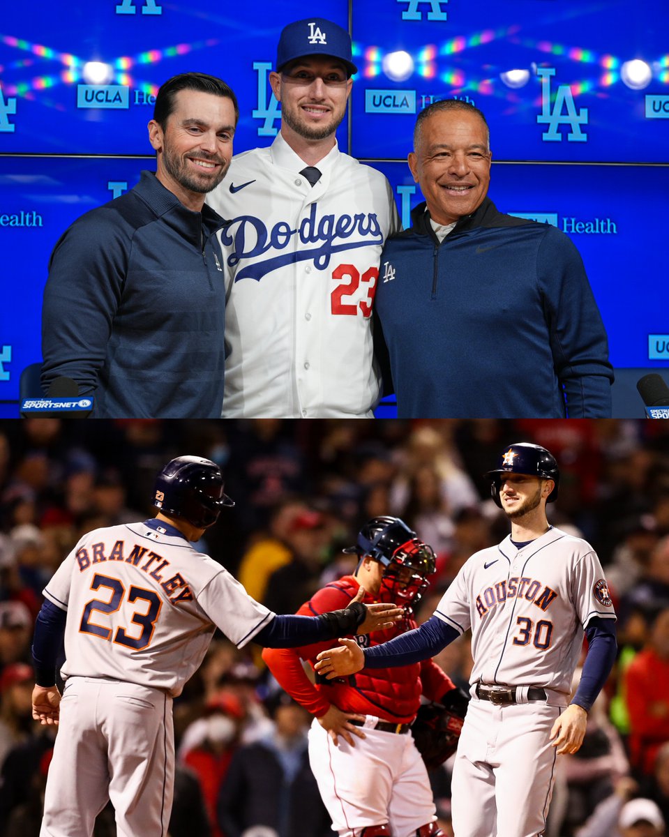 Kyle Tucker will wear No. 23 with the @Dodgers out of respect for his former Astros teammate and mentor Michael Brantley ❤️