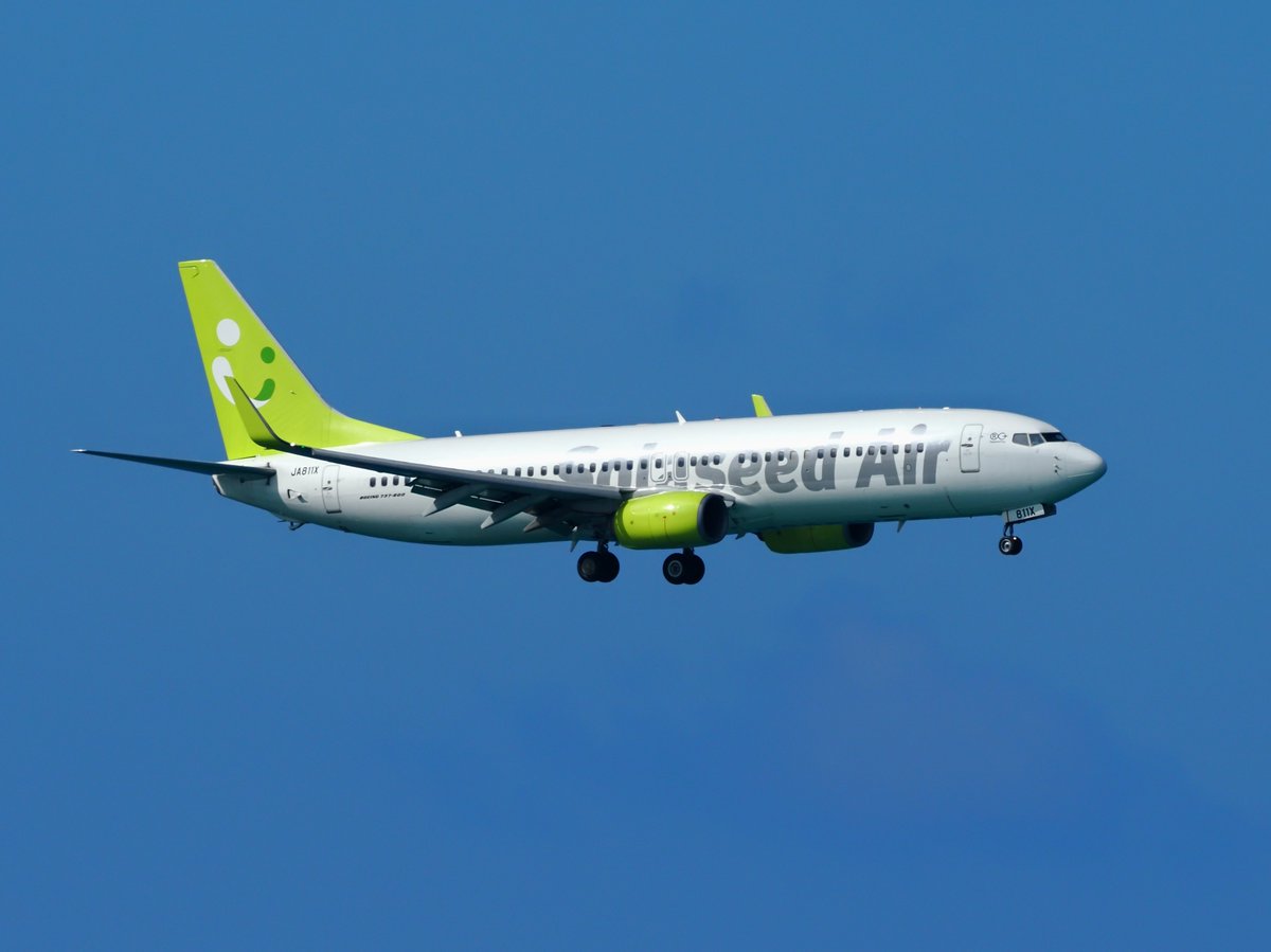 🛬 JA811X B737-800 #SNA #ソラシドエア #沖縄 #瀬長島