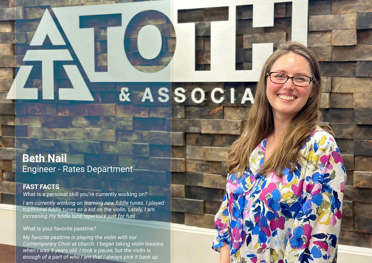 TothAssoc's tweet photo. TOTH welcomes Beth Nail to the team as an #Engineer in our #Rates Department.

#Engineering #Hiring #StrongerCommunities https://t.co/PdPEWtEXns