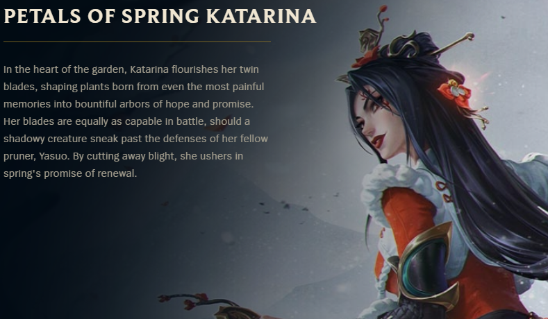 BessWisty's tweet image. Riot just dropped Katarina x Yasuo ship in this skinline. 😭😭😭