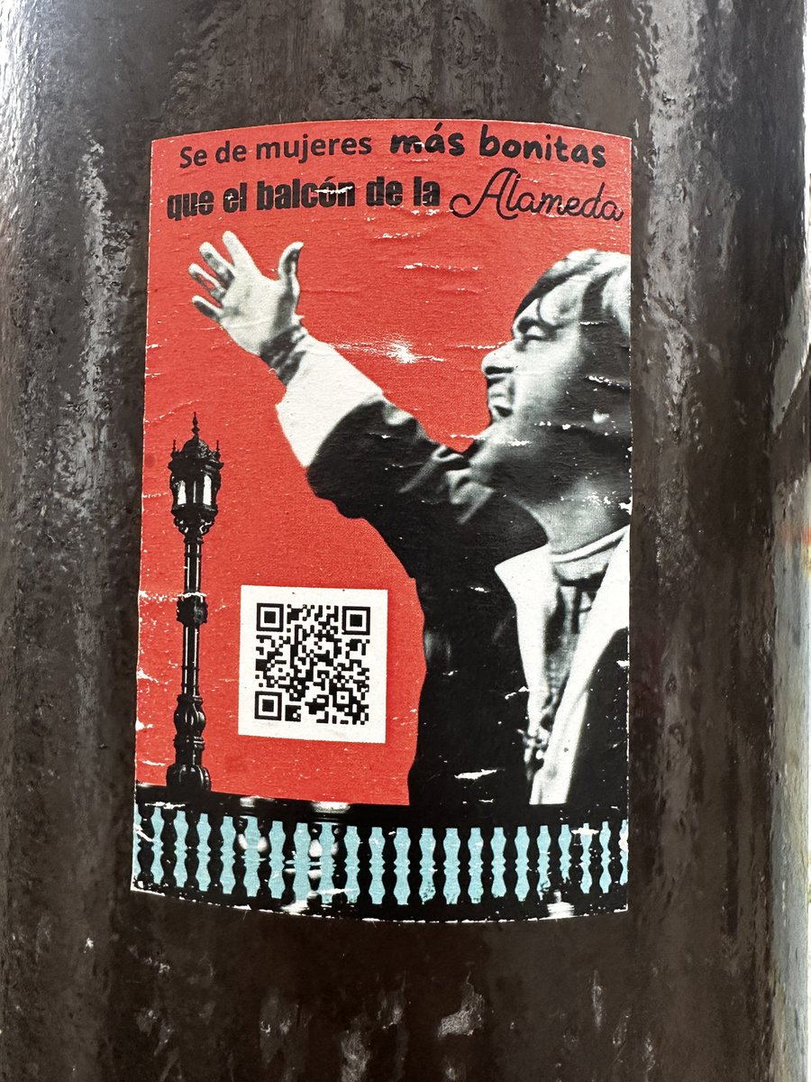 Visto hoy en una parada de bus de la Alameda de Cádiz. Y con ese QR, este enlace…youtu.be/GeuD153UcRE?si…    #COAC2026P11