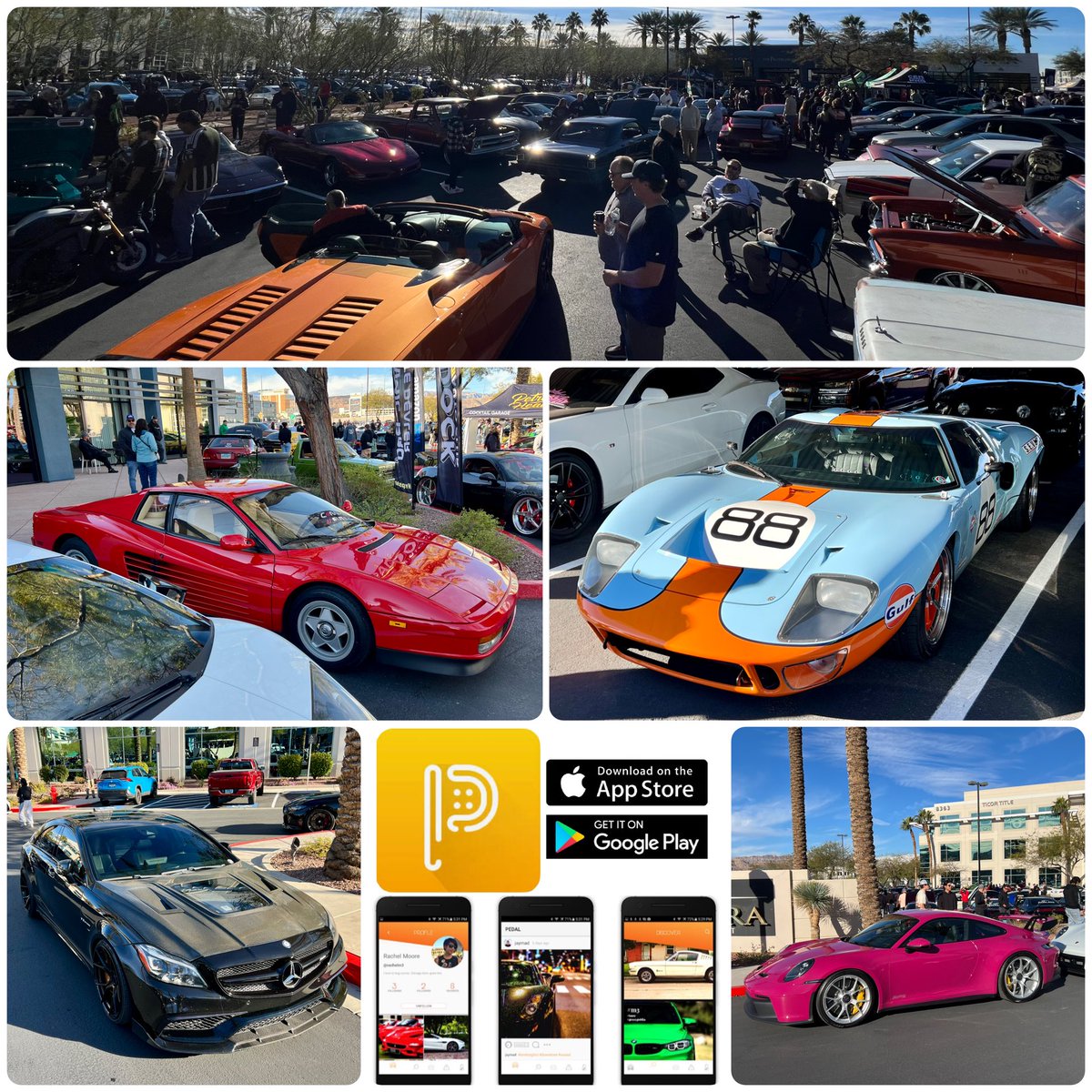 🔶 Gears &amp; Grinds Las Vegas
🔶 See more on PEDAL ~ Free in App Stores

#gearsandgrinds #lasvegascarmeet #carsandcoffee #lamborghinigallardo #porsche911gt3 #fordgt40 #mercedesamg #amg #porschemoment #ferraritestarossa #exoticcars #supercars  #musclecars #pedaltheapp
