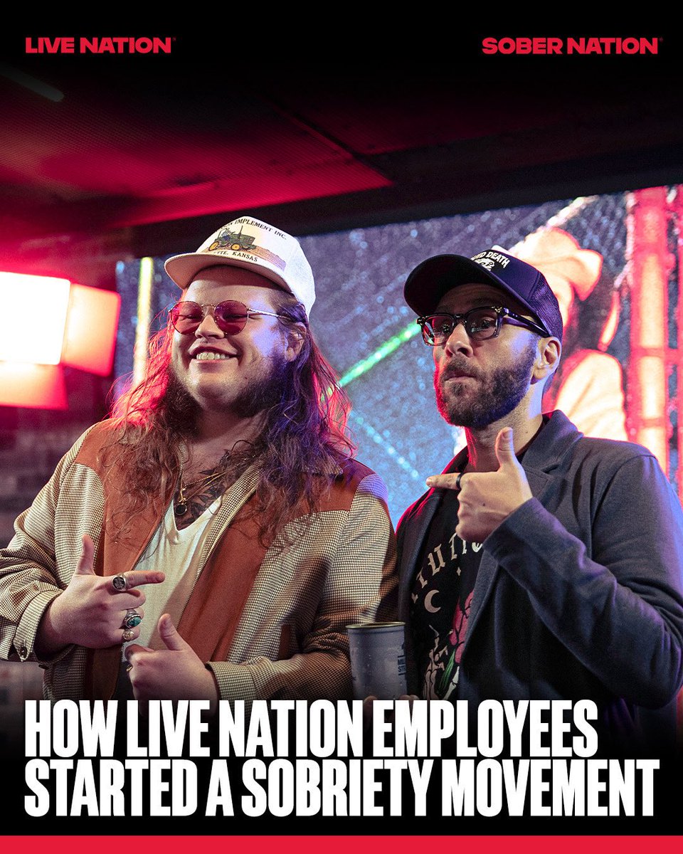 LiveNation's tweet image. Meet Sober Nation. Created by our own team members, Sober Nation's growing mission centers on community, openness, and making room for all paths to wellness across the music industry.

Read more about Sober Nation: livemu.sc/SoberNation