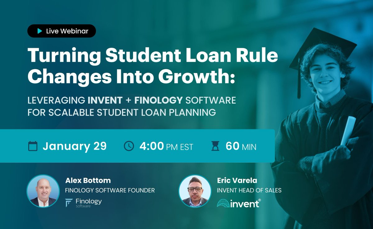 For financial advisors, this isn’t just a planning challenge. It’s one of the biggest client acquisition and engagement opportunities in the market today. 

Register here: invent.us/webinar/turnin…