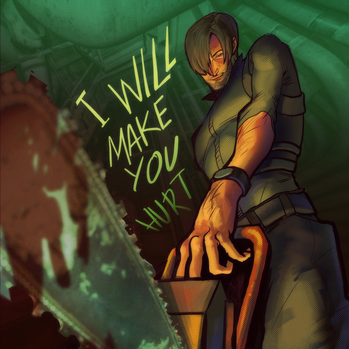 N3LOANGELO's tweet image. been craving to draw leon with a chainsaw
#ResidentEvil #LeonKennedy
