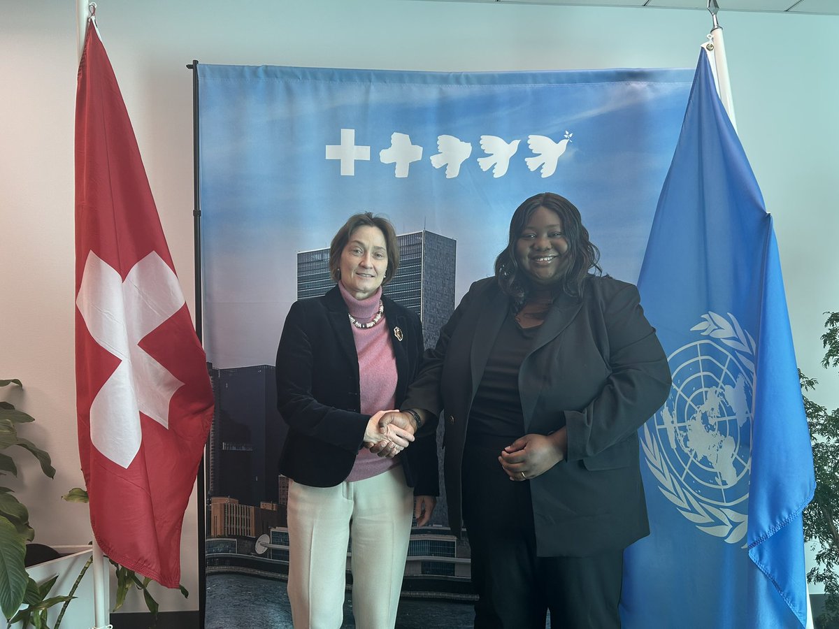 Commissioner <a href="/aissataTINL/">Aissata M.B. Camara</a> met with Ambassador Pascale Baeriswyl at <a href="/swiss_un/">SwitzerlandUN</a> to express condolences after the tragic fire and reaffirm our commitment to strengthening NYC–Swiss ties and supporting the Swiss community in NYC. #GlobalNYC #NYCAtUN