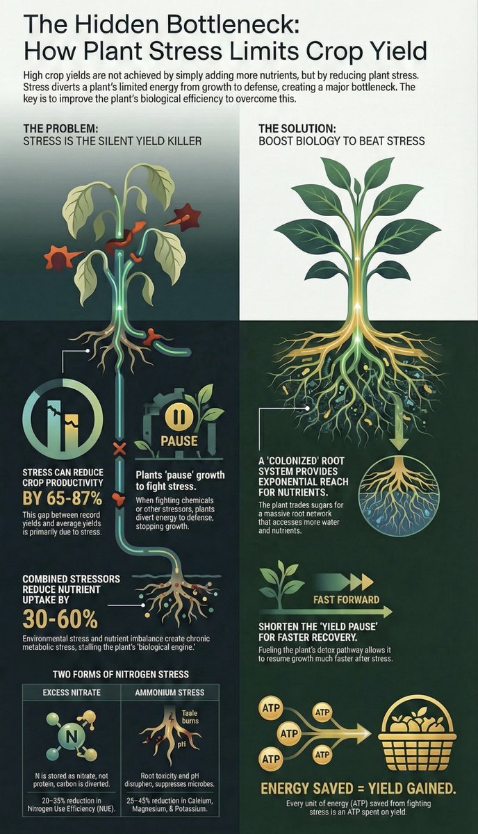 JasonSchley's tweet image. Stress in my opinion impacts nutrient uptake &amp;gt; then ppm levels do.  I’ll take it a step further, you can pour the fertilizer on and if your plants don’t have extra energy to drive the exudation it won’t matter, as the plant still can’t eat efficiently. 

I personally believe