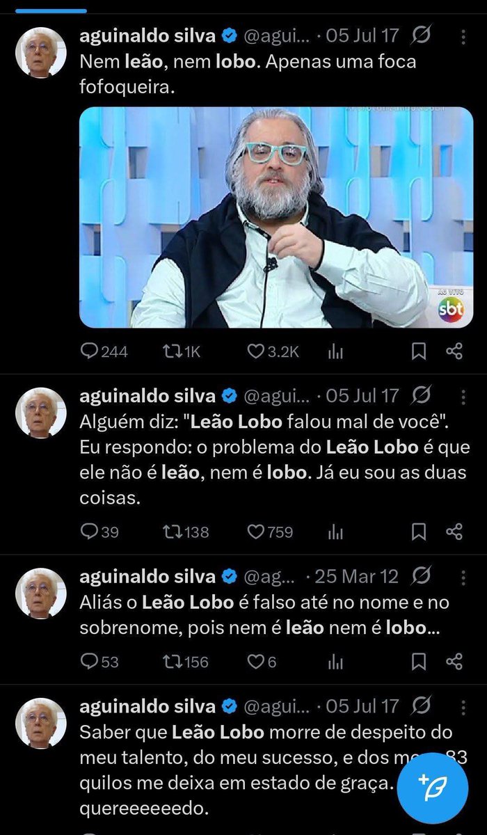 Aguinaldo Silva do alto dos seus 83 kg 😂😂😂

#trêsgraças