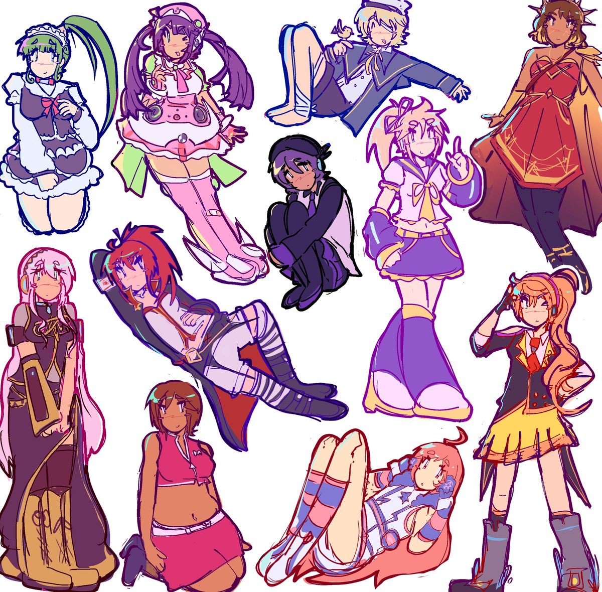 lenshairstrand's tweet image. Vocal synth doodles ( All requests!! ^_^) #vocaloid #utau #fanloid