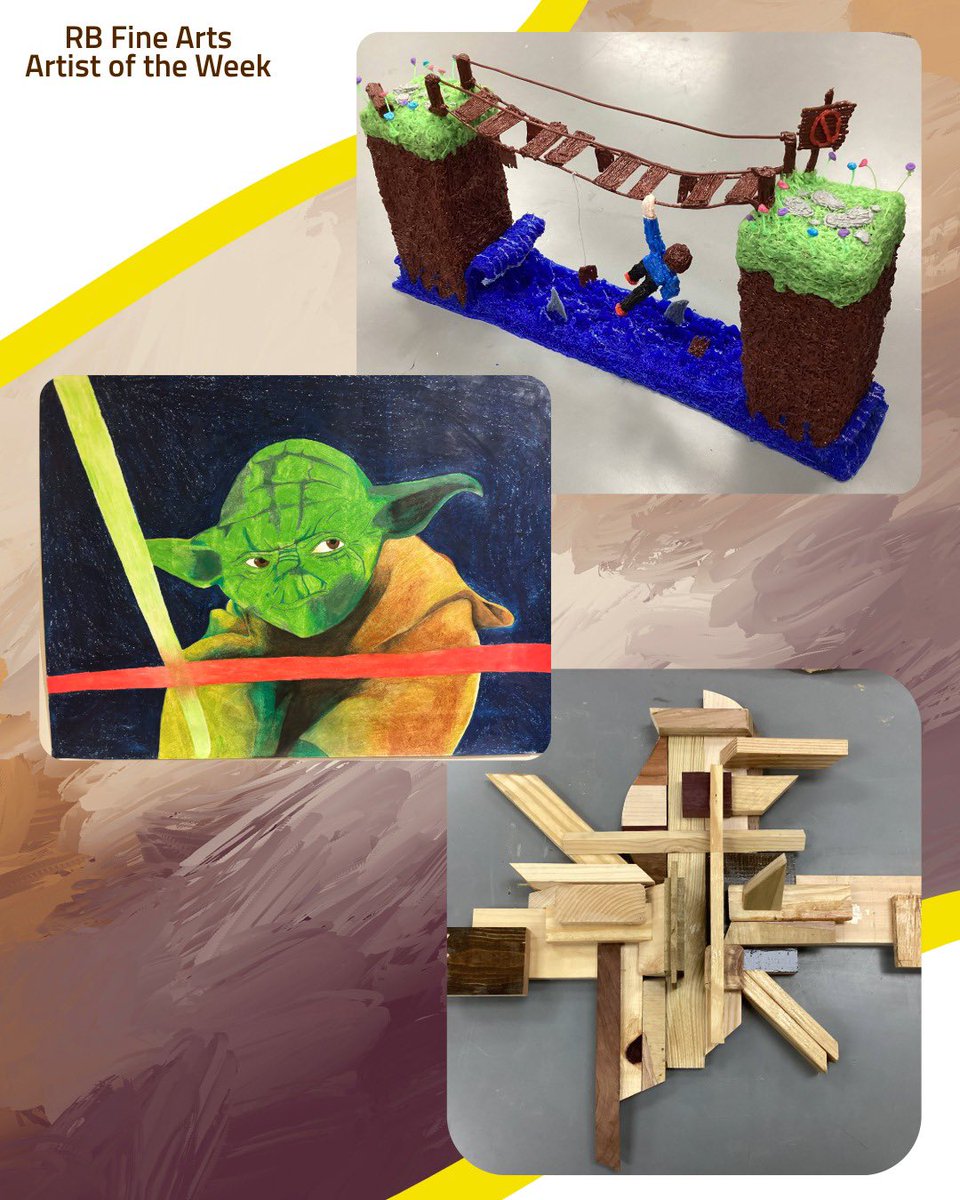 rbfinearts's tweet image. ARTIST OF THE WEEK 
It’s Senior Andrew! 🖼️🏺

Andrew is in the Studio Portfolio class working in 2D and 3D art - balancing athletics with his creative side
He says the #FineArtsatRB is “a great way to set yourself apart in a creative way.”

Read more with the link ➡️ in the bio