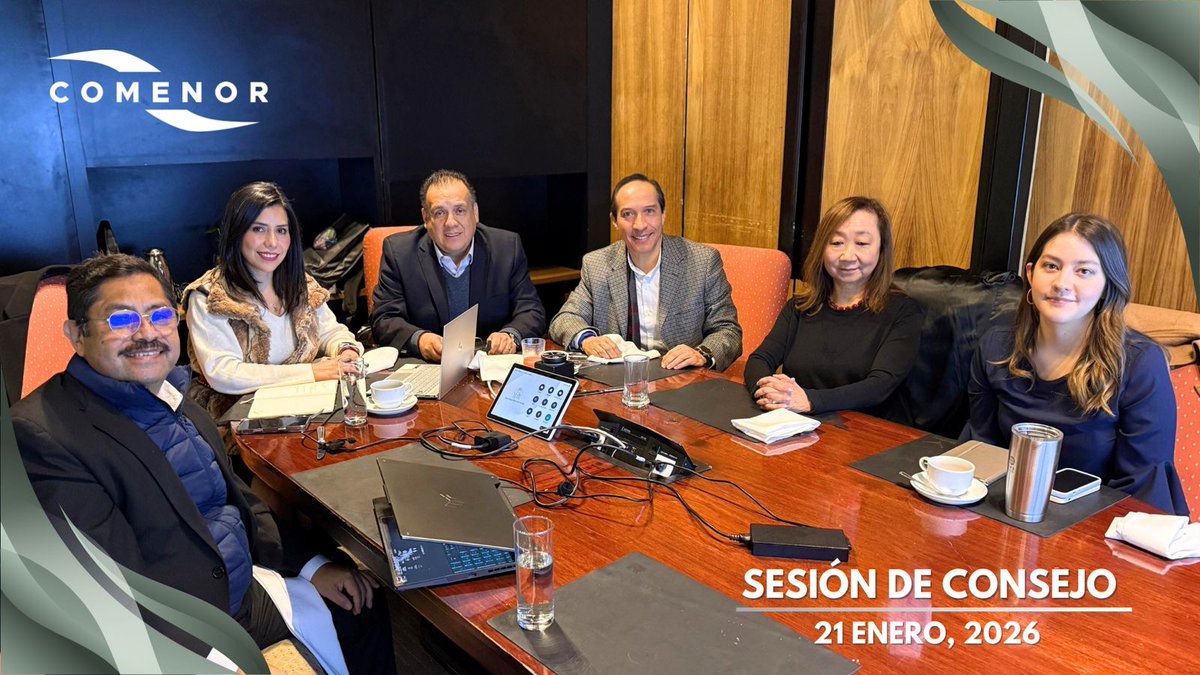 ComenorMx's tweet photo. Primera Sesión Ordinaria del Consejo Directivo 2026.
Gobernanza, análisis y visión de largo plazo para seguir fortaleciendo a COMENOR como un actor clave de la Infraestructura de la Calidad en México.
#Gobernanza #ConsejoDirectivo #InfraestructuraDeLaCalidad #COMENOR https://t.co/TGvUW3nOUs