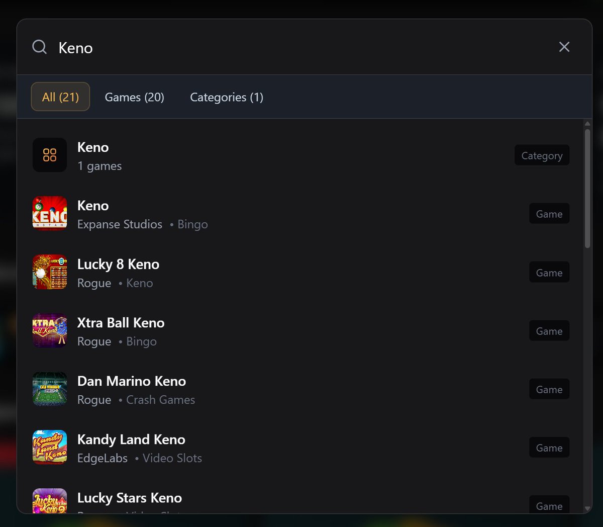 Cluck_US's tweet photo. @ratzalad We'd love to add originals. 

We have Keno and mines. Try searching or filtering on the new page to see what you can find!

If there are any specific games or providers you can't find let me know. We are always looking for new providers to join the site! https://t.co/5ZCNGtMiAr