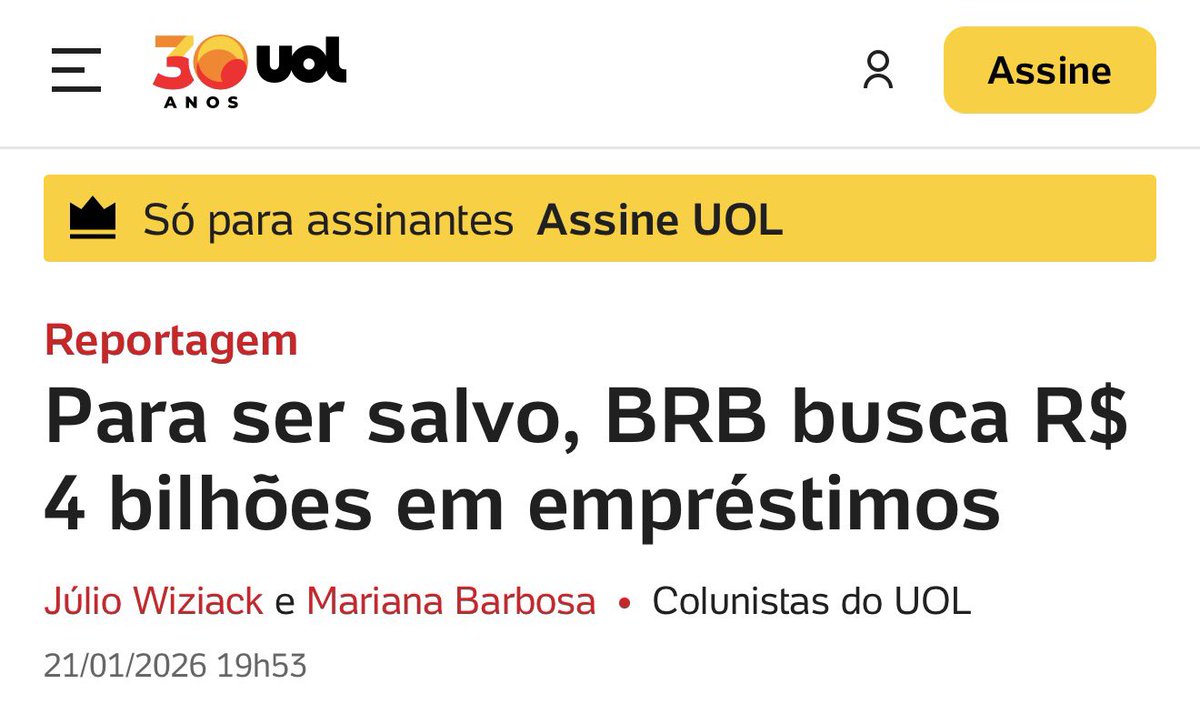 rafaelgloves's tweet image. Neste caso não devemos preocupar pois o acionista majoritário é estatal - o Distrito Federal.

Basta pegar a grana com o tesouro e resolver o problema.