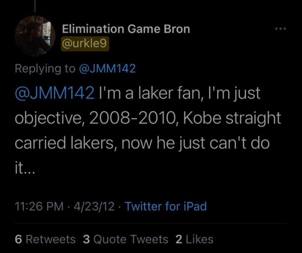 TheBBallSage's tweet photo. In 2012 I was in Oracle cheering for the Warriors. You were still calling yourself a Laker fan.
You're a clown and a fraud #MuteMan
#LakersGang https://t.co/SftvvvHTYD