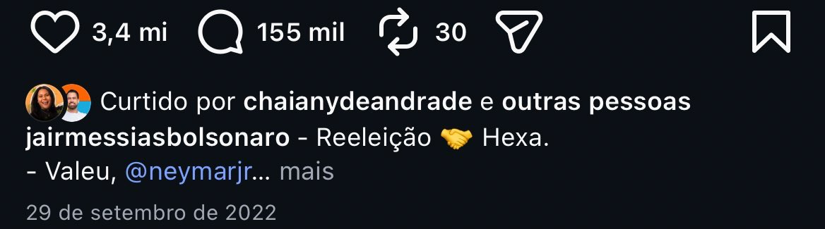 uicauzei's tweet image. A Chaiany curtindo post do Bolsonaro mas só a Sarah que leva hater né #BBB26