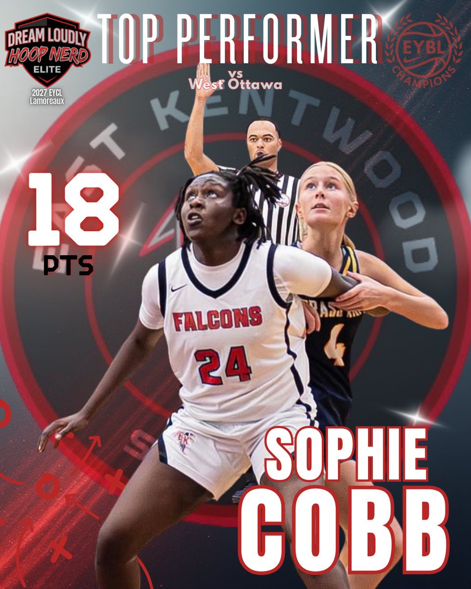 🚨 TOP PERFORMER VIBES 🚨

👉Sophie Cobb droppin’ 18 PTS and straight buckets in the paint! 💥

🗣️Sophie is a 3 level threat on offense and can lock down on the defensive side, her game is lookin’ CLEAN 😤🔥

#TopPerformer #NikeEYCL #DreamLoudlyBasketball