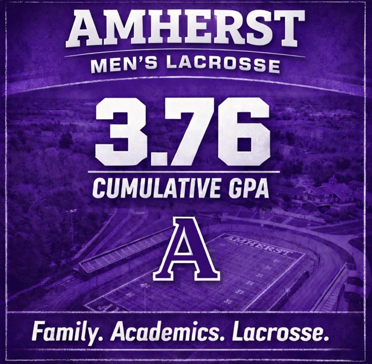 Family. Academics. Lacrosse. 🦣📚🥍 In that order. A 3.76 cumulative GPA is  impressive, but the work our student-athletes put in to earn it is what we  celebrate. Process>Results #studentAthlete