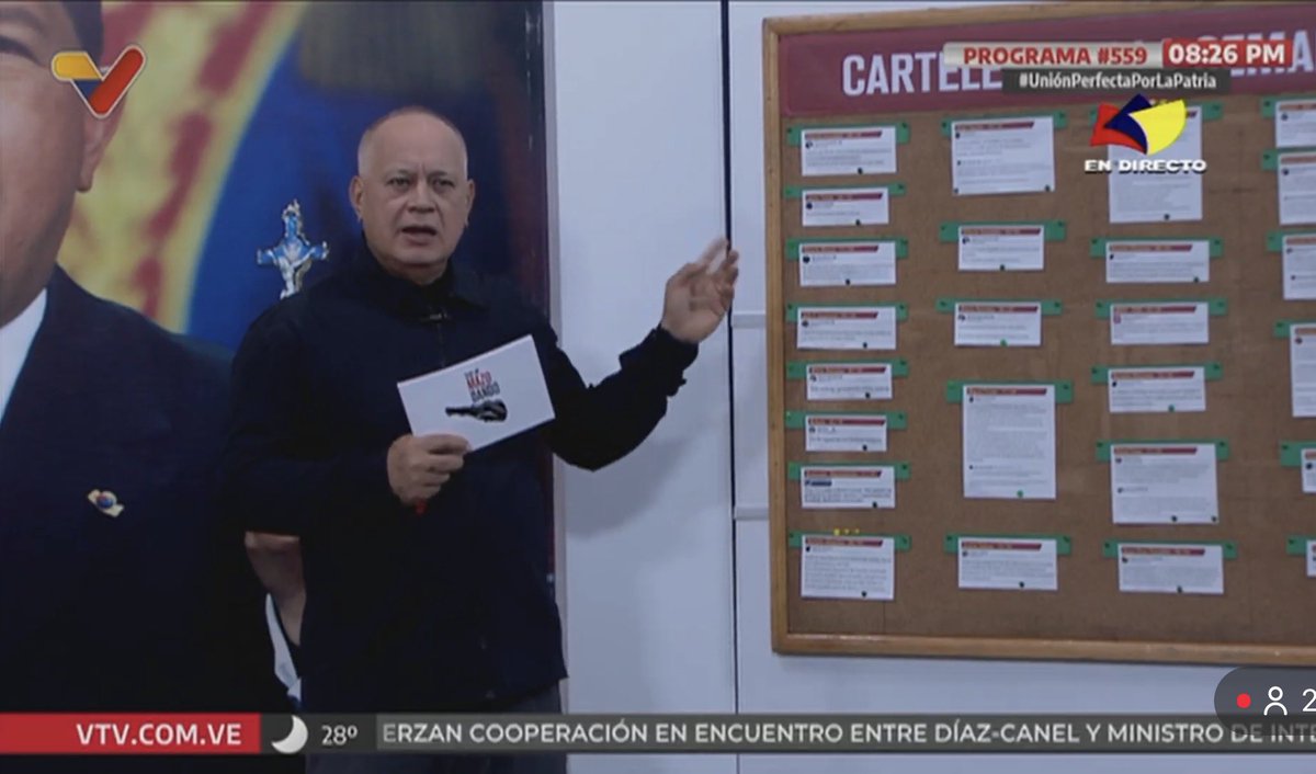 Diosdado Cabello ha vuelto a hacer su programa en donde amenaza a civiles.

Vuelve todo a la normalidad.
