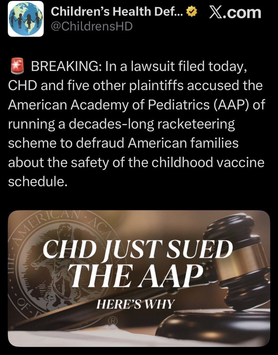 It will be fun to watch this lawsuit fail in the courts. 🍿 

CHD is always after publicity and has built their organization by taking advantage of the public’s lack of science literacy.

They wouldn’t know a scientifically rigorous study from a hole in the ground.