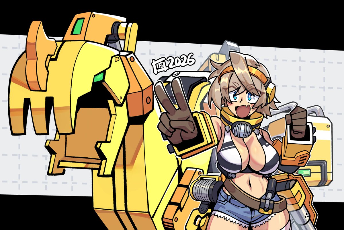 Commission work for <a href="/Firaugh/">Firaragun</a> 
Drawing the mech is challenging Σ(ﾟ口ﾟ;)//, but exciting nonetheless ^^