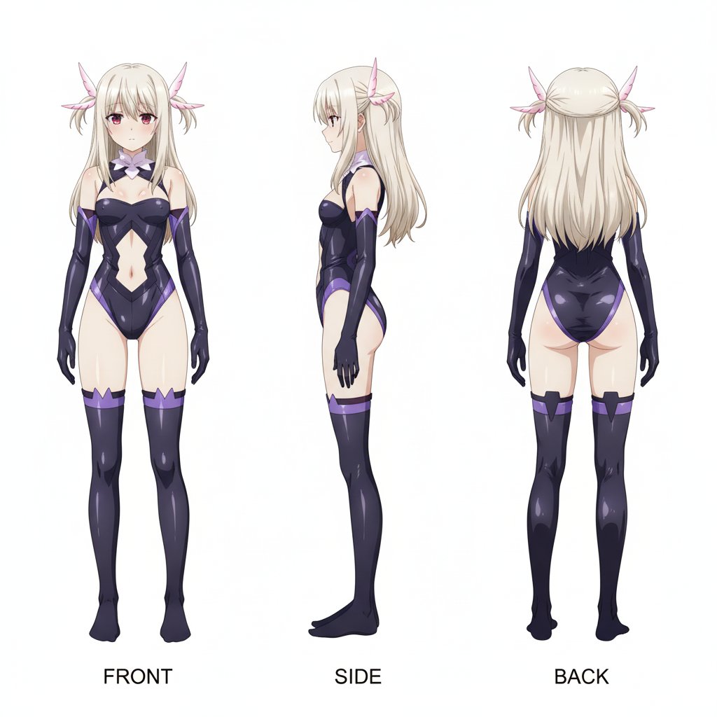 うちの3Dヒロイン達を
アニメ資料っぽく変えて遊んだやつ 