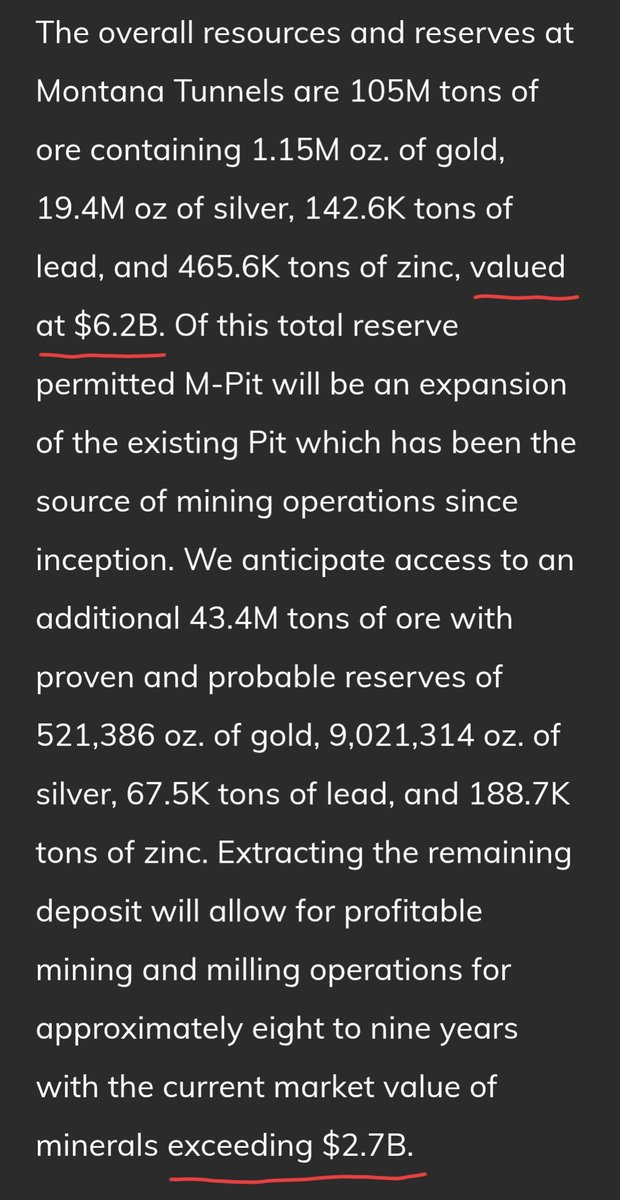 $CAPT Captivision announced it signed an LOI (letter of intent) to acquire Montana Tunnels Mining, Inc. and the Montana Tunnels Mine, which are owned by Montana Goldfields, Inc.

This is what they officially state in Montana Goldfields Inc. website about the Montana Tunnels

Yes