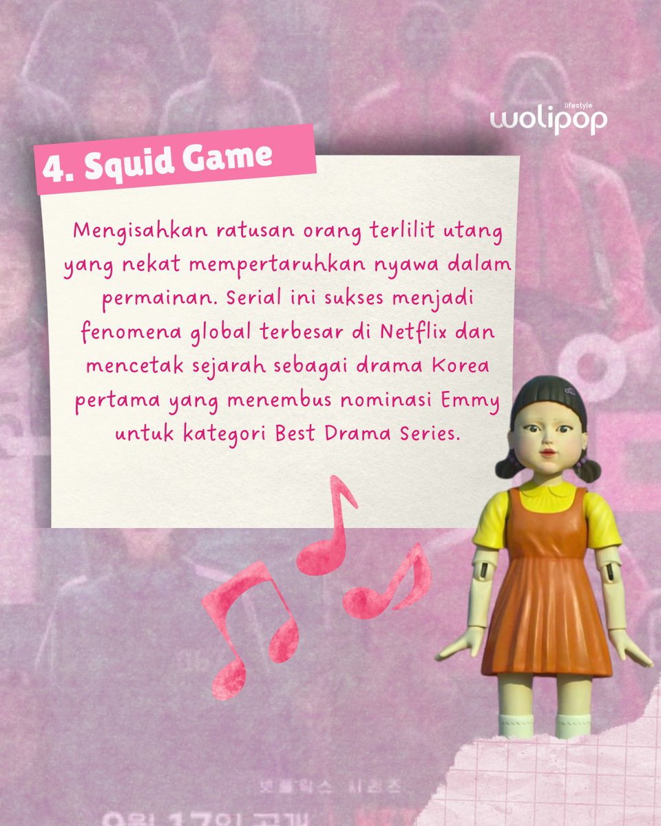 wolipop's tweet image. Jalan ceritanya emang se-ikonik itu sampai susah dilupain dan gak perlu diragukan lagi deh! 🥹✨

#Wolipop #RekomendasiDrakor #KoreanDrama #WhenLifeGivesYouTangerines #SquidGame #LovelyRunner #MarryMyHusband