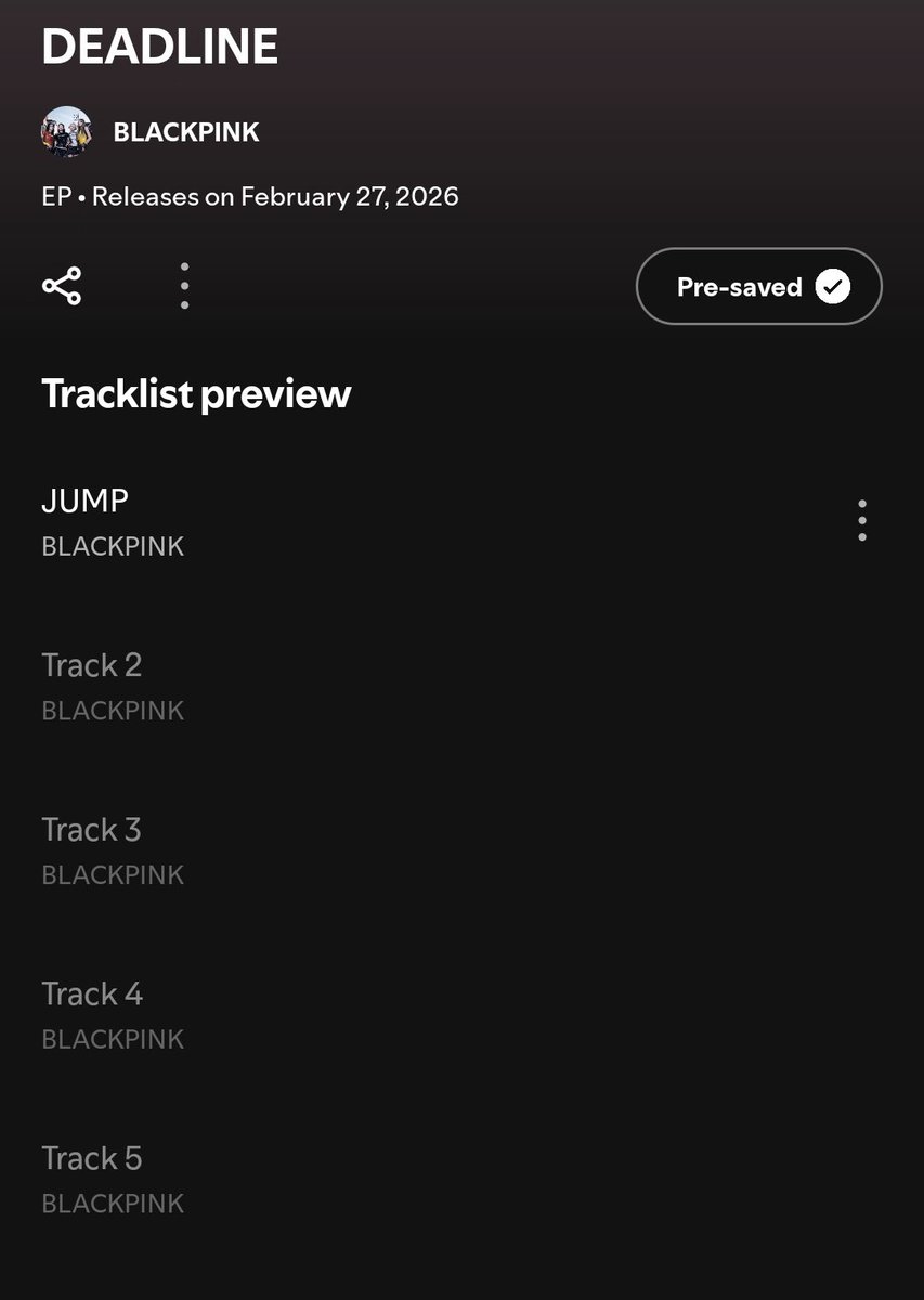 BLACKPINKBRASIL's tweet image. Felizes? O mini album ‘DEADLINE’ contará com cinco músicas, incluindo ‘JUMP’. 

#BLACKPINK @BLACKPINK