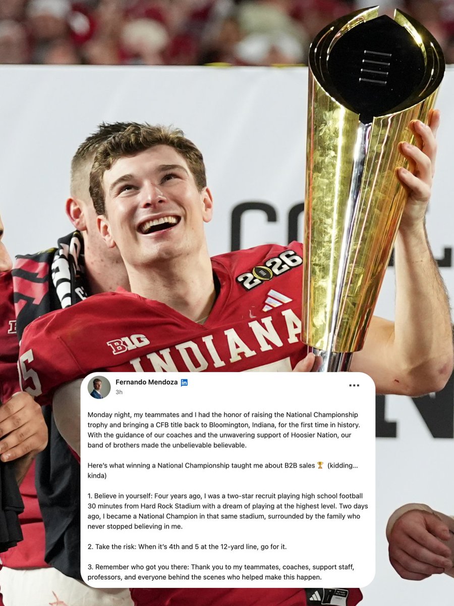 Resume is lookin' pretty good 👌

(via Fernando Mendoza/LinkedIn)
📷: Lynne Sladky