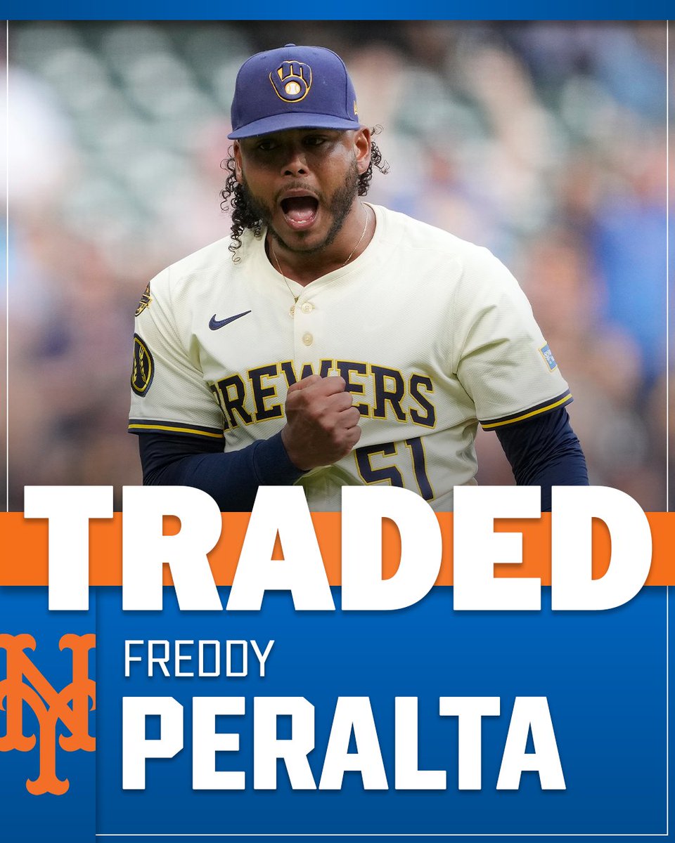 The Mets are reportedly acquiring RHP Freddy Peralta in a trade with the Brewers.