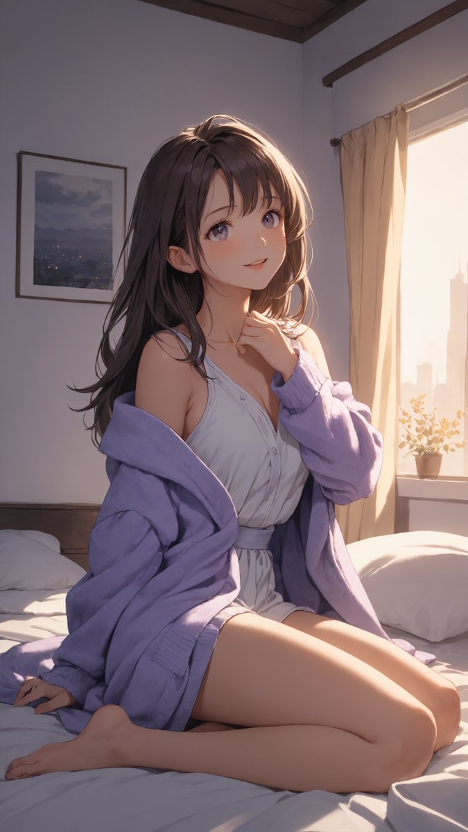 まだ起きてた？ 明日はお休みだから、少し夜更かししてお喋りしたい