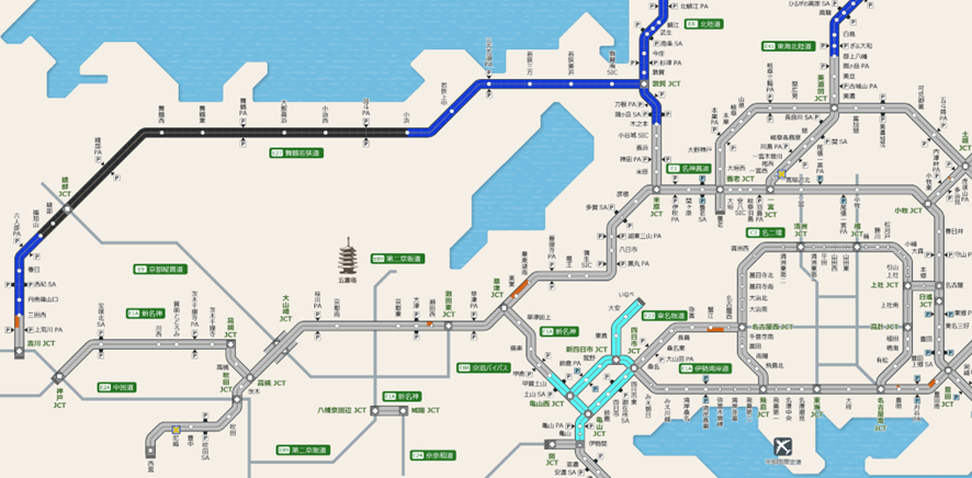 【＃通行止め解除】
雪のため21日22時から通行止めとなっていた、

＃E1名神高速道路（上下線）栗東湖南IC～大垣IC
＃C3東海環状道（内外回り）養老IC～美濃関JCT
＃E8北陸道（上下線）米原JCT～敦賀IC
＃E27舞鶴若狭道（上下線）小浜IC～敦賀JCT

は、22日11時に通行止めを解除しました。