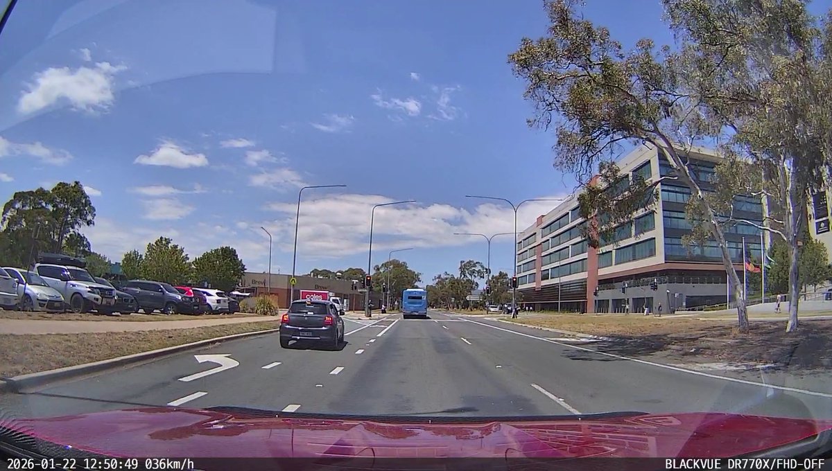 Business as usual at <a href="/Transport_CBR/">Transport Canberra</a> running red lights and then fail to indicate to turn left.